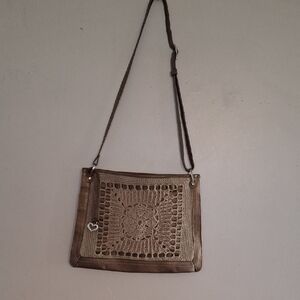 Brighton Brown Crossbody Bag with Heart Charm
